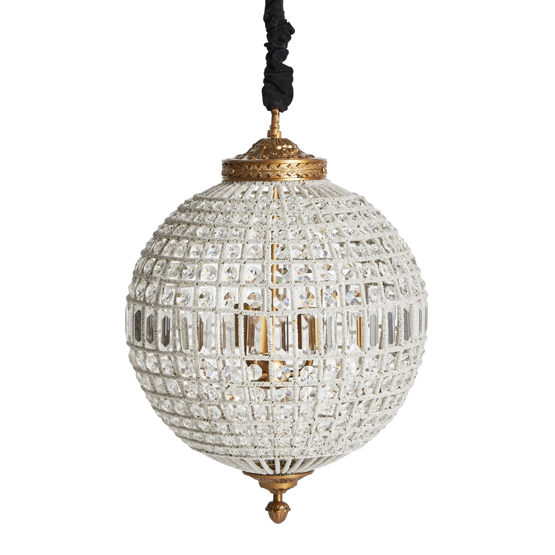Produse - Lustra din Cristal, Alama si Aluminiu, Transparenta, 51x51x74 cm, Stil Art Deco - VicalHome 32168
