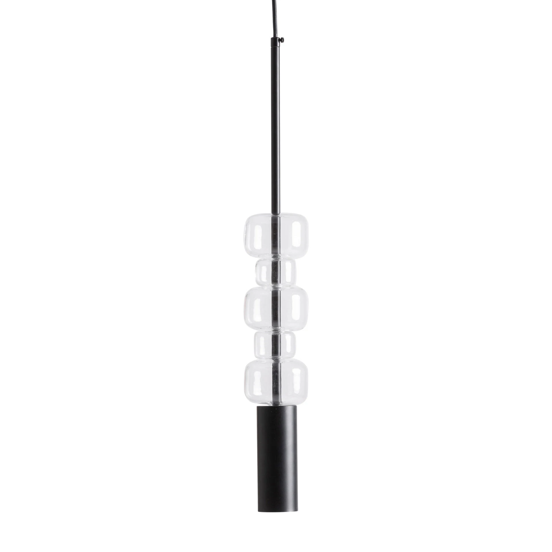 Produse - Lustra din Cristal si Otel, Transparenta, 9x9x60 cm, Stil Minimalist - VicalHome 36983