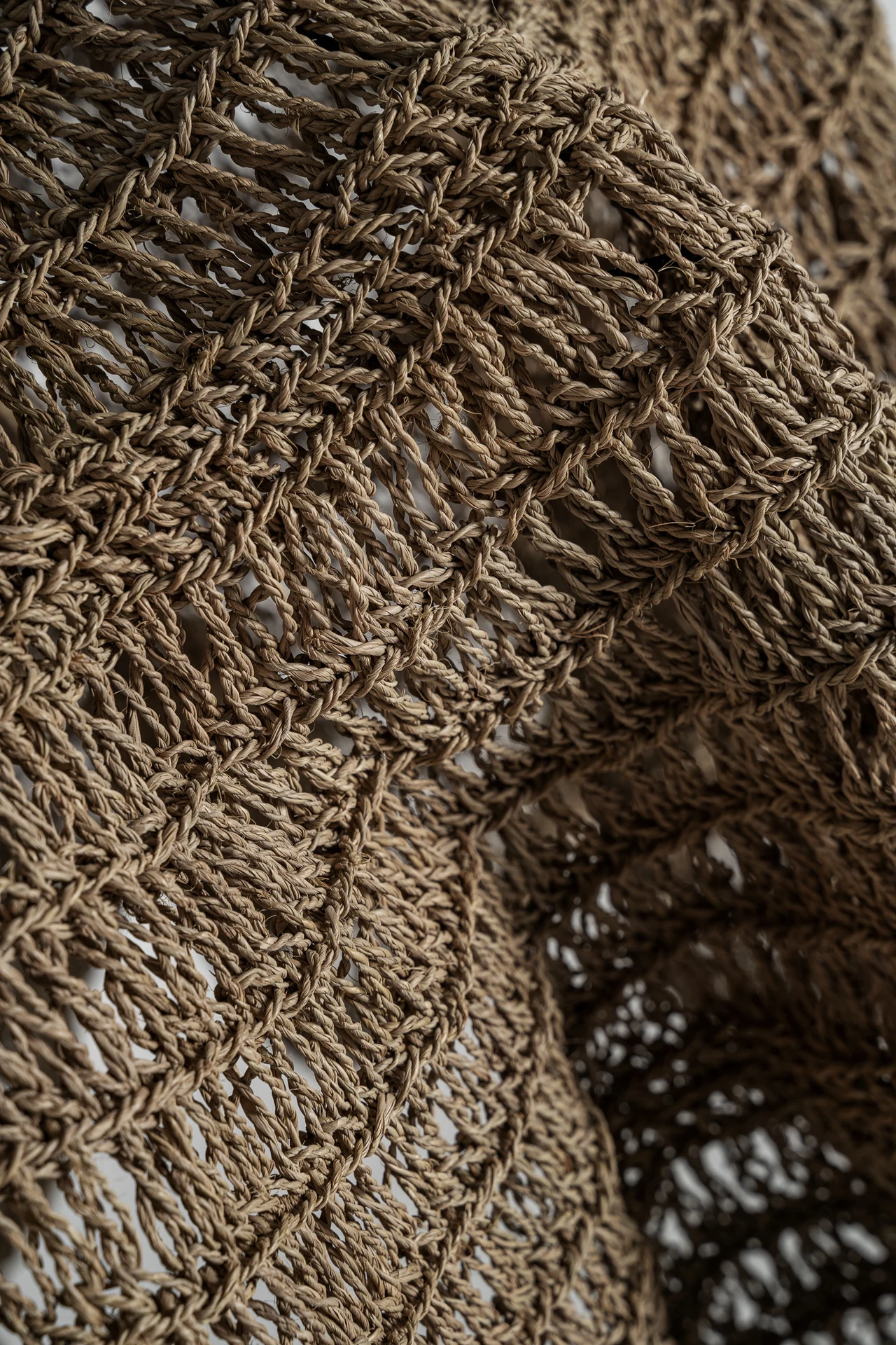 Lustra din Fibra Naturala, Maro, 58x58x85 cm, Stil Boho - VicalHome 35350 [16]