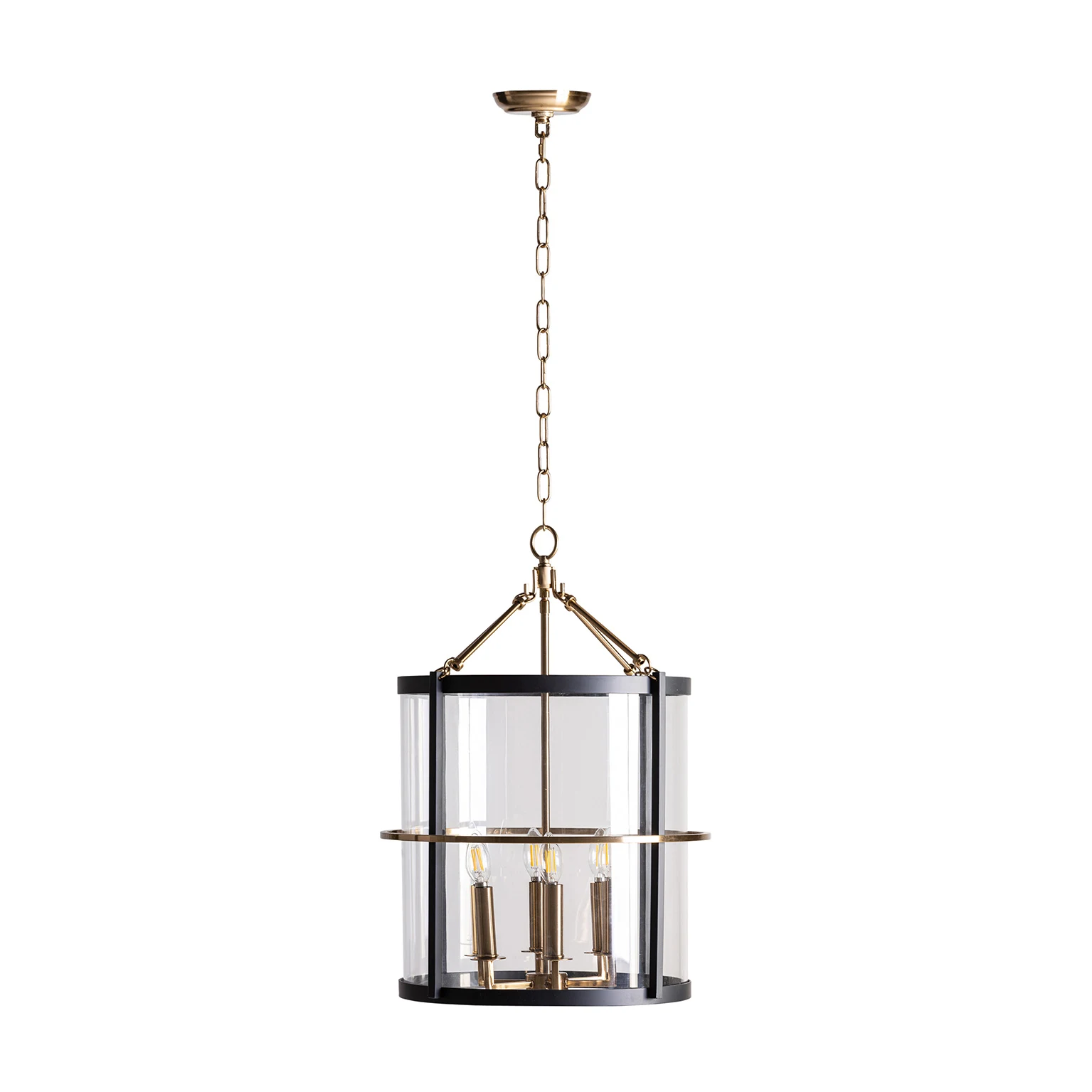 Lustra din Fier si Metacrilat, Negru/Auriu, 46x46x68 cm, Stil Art Deco - VicalHome 30160 [5]