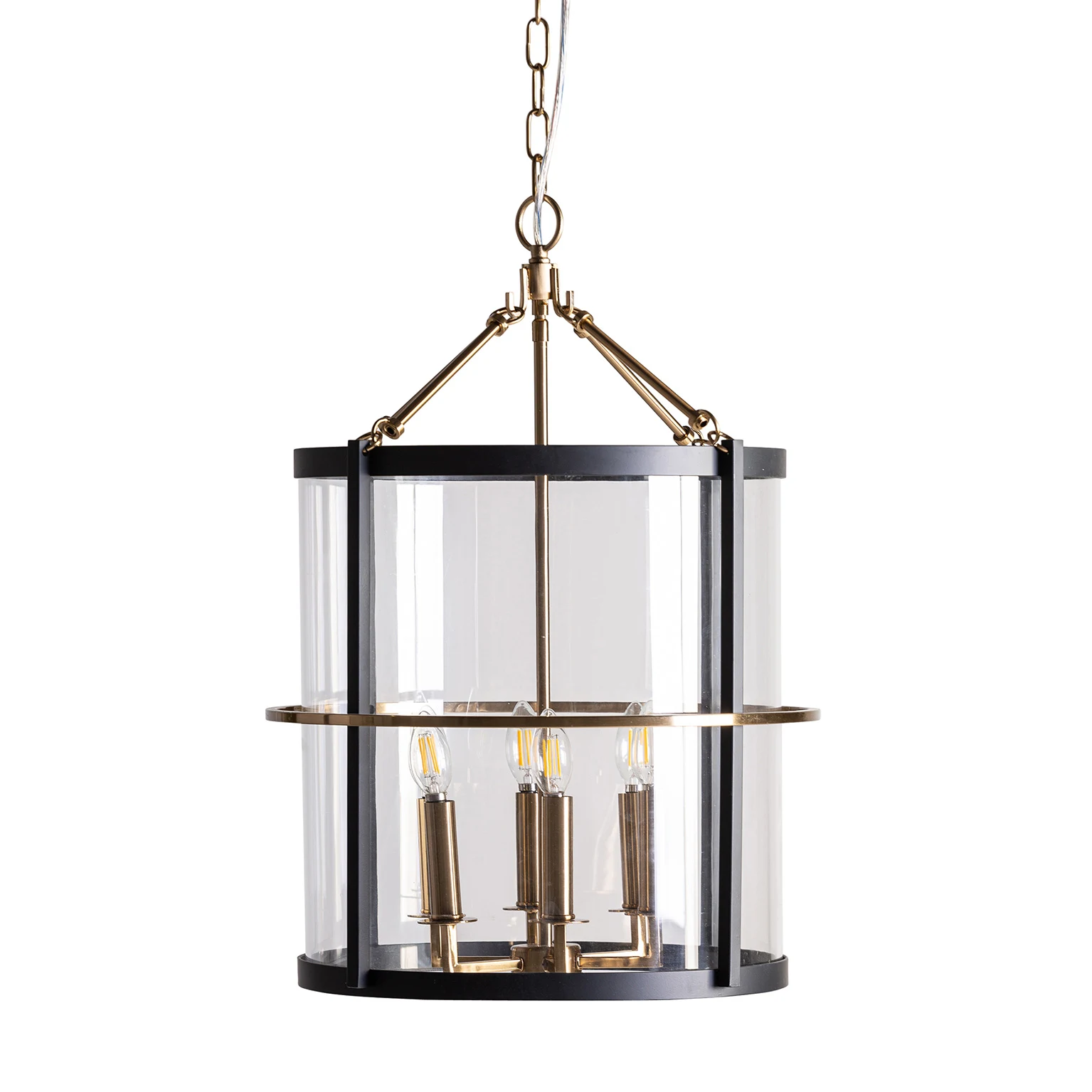 Lustra din Fier si Metacrilat, Negru/Auriu, 46x46x68 cm, Stil Art Deco - VicalHome 30160 [3]