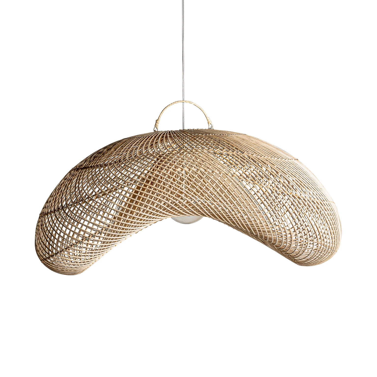 Lustra din Ratan, Maro, 85x65x40 cm, Stil Contemporan - VicalHome 28566 [1]