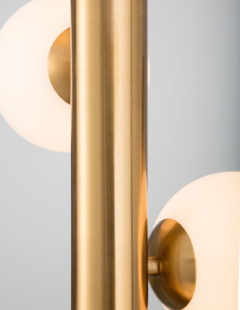 Lustra eleganta aurie Pallav Alto 5xG9, metal/globuri albe sticla, design lux, 9724582 - Novaluce [3]
