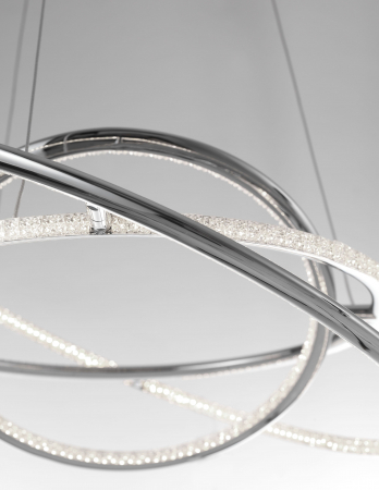 Lustra eleganta crom cu cristale Abiram Ø60 cm, trei piese tip inel LED ajustabile, 8107401 - Novaluce [2]