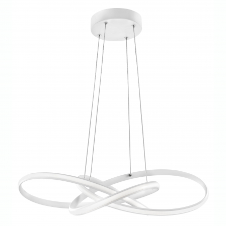 Lustra eleganta LED forma bucla Mebo 58 cm alba/neagra, design modern, 9007801 - Novaluce [0]