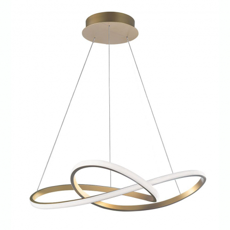 Lustre - Lustra eleganta premium Loop aurie/alba Ø72 cm, forma bucla design modern, 1701101002 - Novaluce