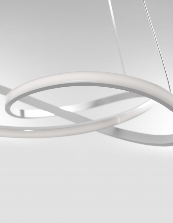 Lustra eleganta premium Loop aurie/alba Ø72 cm, forma bucla design modern, 1701101002 - Novaluce [6]
