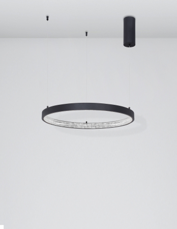 Lustra eleganta rotunda neagra cu cristale Draha Ø40/60/80/110 cm, LED dimabil, 9865110 - Novaluce [13]