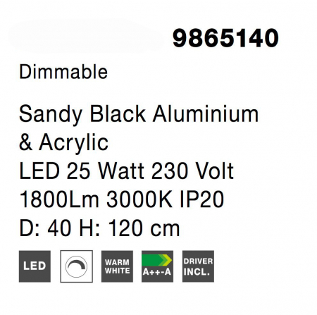 Lustra eleganta rotunda neagra cu cristale Draha Ø40/60/80/110 cm, LED dimabil, 9865110 - Novaluce [11]
