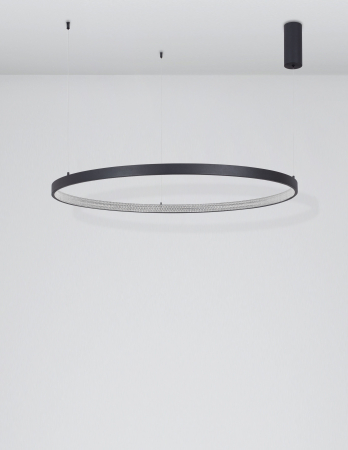 Lustra eleganta rotunda neagra cu cristale Draha Ø40/60/80/110 cm, LED dimabil, 9865110 - Novaluce [1]