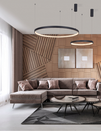 Lustra eleganta rotunda neagra cu cristale Draha Ø40/60/80/110 cm, LED dimabil, 9865110 - Novaluce [9]