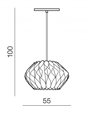 Lustra eleganta tip pendul bej/gri Asim 45/55 cm, design modern, AZ 2381 - Azzardo [6]