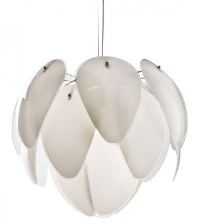 Lustra extravaganta Lovisa 60x50 cm, sticla alba/fumurie, design modern, AZ 2996 - Azzardo [5]