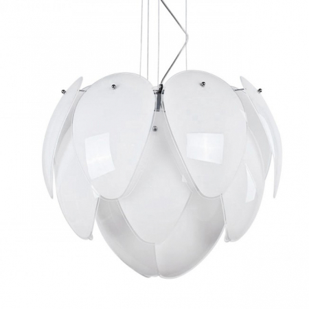 Lustre - Lustra extravaganta Lovisa 60x50 cm, sticla alba/fumurie, design modern, AZ 0472 - Azzardo