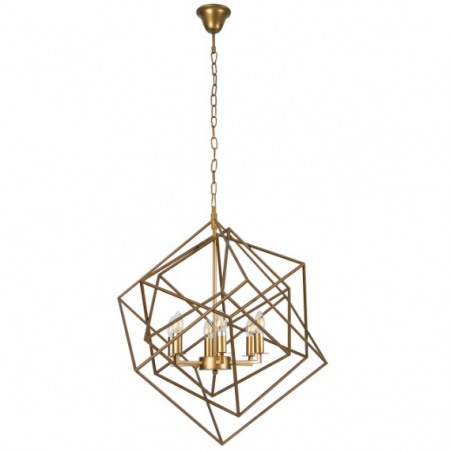 Lustre - Lustra finisaj alama design geometric Kalyani din metal inaltime reglabila, P0328 - Maxlight