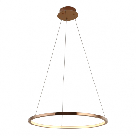 Lustre - Lustra finisaj cupru iluminare LED Senia Ø 50 cm metal/acril inaltime reglabila, P0243 - Maxlight