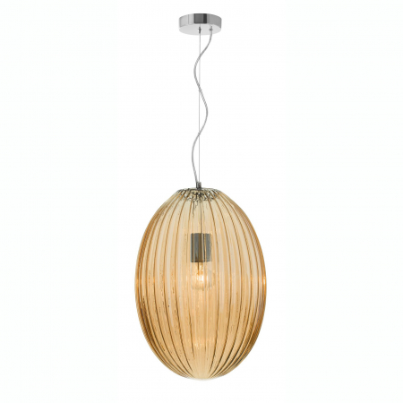 Lustra forma ou Egg 30x47 cm sticla alba/fumurie/galbena, design retro, 9190031 - Novaluce [7]