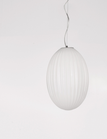 Lustra forma ou Egg 30x47 cm sticla alba/fumurie/galbena, design retro, 9190031 - Novaluce [15]
