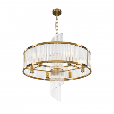 Lustre - Lustra Frame MOD174PL-06G, 6xE14, aurie+transparenta, IP20, Maytoni