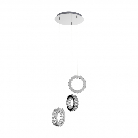 Promotii - Lustra glam LED design modern PLATT 30 cm metal / cristal / otel inoxidabil, 003064-009087 - Zumaline