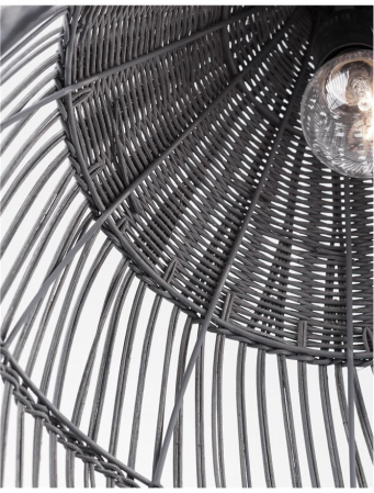 Lustra gri tip pendul premium Marga, din ratan, Ø 42 cm, inaltime reglabila, 9586702 - Novaluce [4]