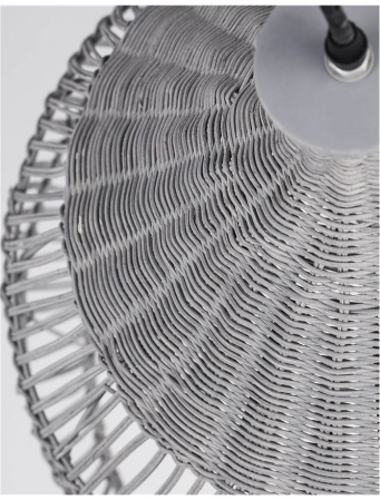 Lustra gri tip pendul premium Marga, din ratan, Ø 42 cm, inaltime reglabila, 9586702 - Novaluce [9]