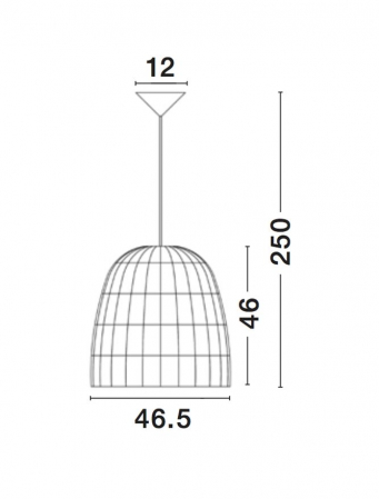 Lustra gri tip pendul premium Marga, din ratan, Ø 46,5 cm, inaltime reglabila, 9586671 - Novaluce [10]