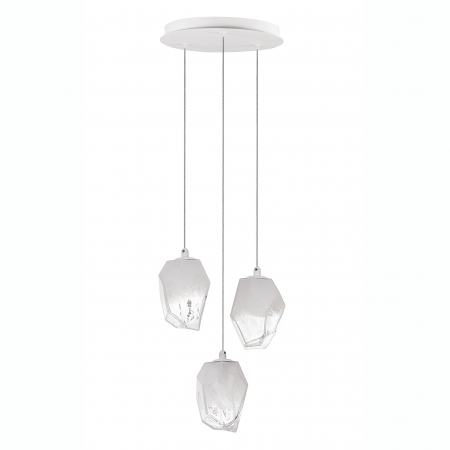 Lustre - Lustra Ice cu 3 pendule forma cub gheata, 3xG9, sticla gradient, 9160233 - Novaluce