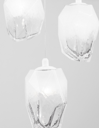 Lustra Ice cu 3 pendule forma cub gheata, 3xG9, sticla gradient, 9160233 - Novaluce [1]