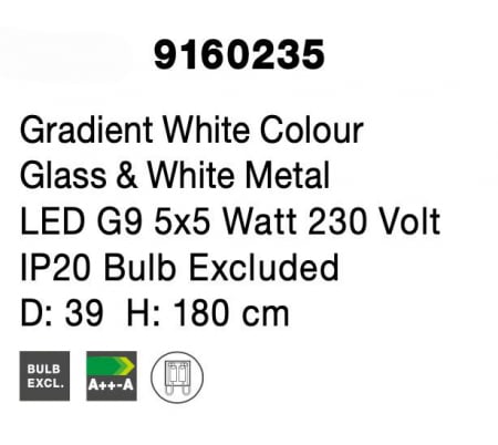 Lustra Ice cu 5 pendule forma cub gheata, 5xG9, sticla gradient, 9160235 - Novaluce [7]