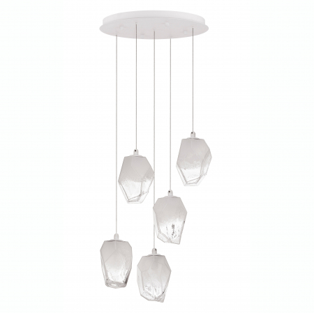 Lustre - Lustra Ice cu 5 pendule forma cub gheata, 5xG9, sticla gradient, 9160235 - Novaluce