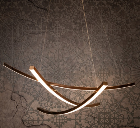 Lustra iluminare LED dimabila finisaj cupru Gezzo Ø 106 cm otel inoxidabil/acril, P0312D - Maxlight [4]
