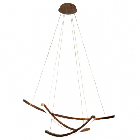 Lustre - Lustra iluminare LED dimabila finisaj cupru Gezzo Ø 106 cm otel inoxidabil/acril, P0312D - Maxlight