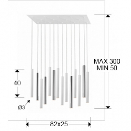 Lustra inalta LED dimabila diverse culori Kimber, 14 pendule metal, inaltime reglabila, 373437G - Schuller [8]