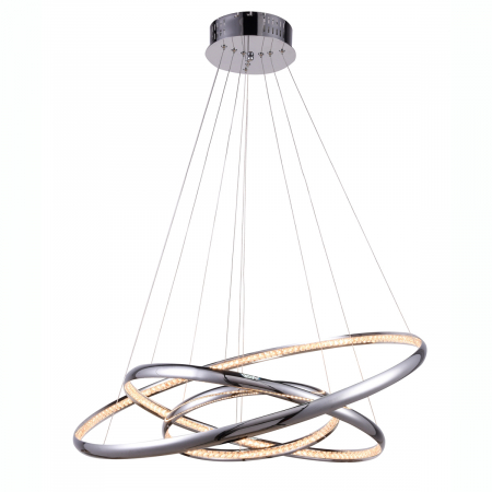 Lustre - Lustra inele LED cu cristale Ayan 80x160 cm, design modern, crom, AZ 1609 - Azzardo
