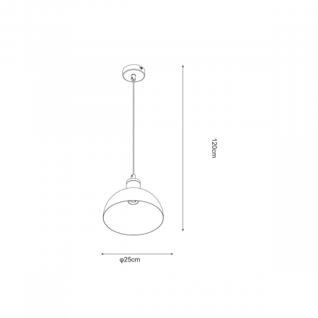 Lustra alba design scandinav JOSE 25 cm metal / lemn, 003064-007883 - Zumaline [1]