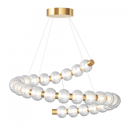 Lustre - Lustra LED Amulet MOD555PL-L35G3K, 40W, 1900lm, lumina calda, IP20, aurie+transparenta, Maytoni