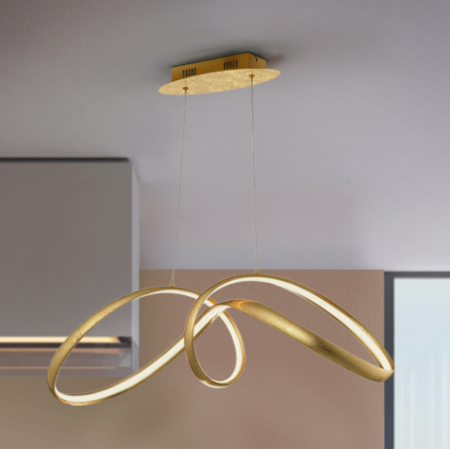 Lustre - Lustra LED aurie/argintie Talia metal, inaltime reglabila, 328326 - Schuller