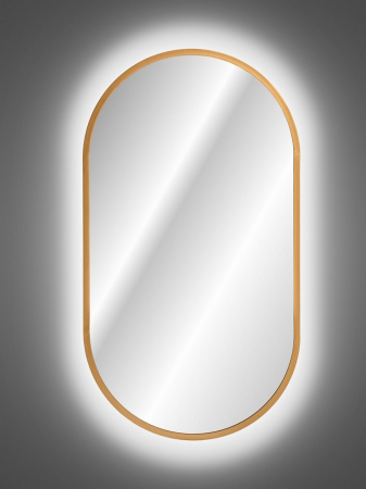 Oglinda baie LED 90x50 cm, auriu, APOLLO 900 Comad [1]