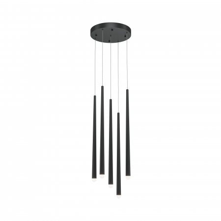Lustre - Lustra LED Cascade MOD132PL-L30BK, 31W, 2400lm, lumina calda+neutra, IP20, neagra mata, Maytoni