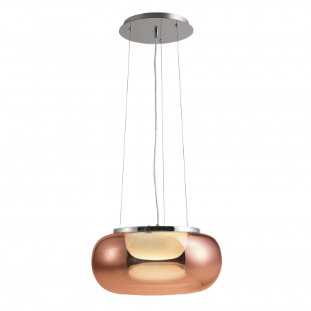 Lustre - Lustra LED design modern Baloh 42x42 cm, sticla finisaj crom/cupru, AZ 3161 - Azzardo