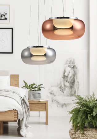 Lustra LED design modern Baloh 42x42 cm, sticla finisaj crom/cupru, AZ 3160 - Azzardo [2]