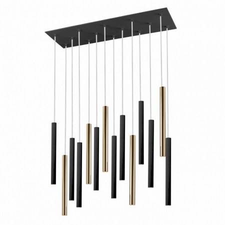 Lustra LED dimabila diverse culori Kimber, 14 pendule metal, inaltime reglabila, telecomanda, 373425D - Schuller [0]