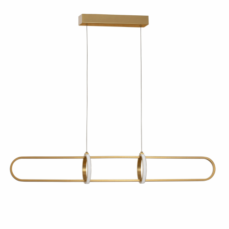 Lichidare stoc - Lustra LED dimabila aurie/neagra Nojus 90 cm din 3 piese, design modern lux, 9113122 - Novaluce