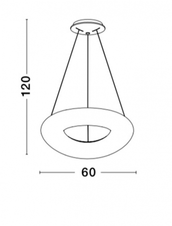 Lustra LED dimabila din acril alba Sema Ø 60 cm, baza metal, ajustabila, 9106246 - Novaluce [2]
