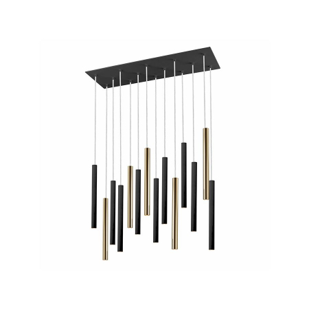 Lustra LED dimabila dreptunghiulara diverse culori Kimber, 14 pendule metal, inaltime reglabila, 373437 - Schuller [4]