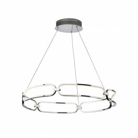 Lustra LED dimabila rotunda lux aur roz/crom Githa Ø 47/60/80 cm, metal, inaltime reglabila, 786645 - Schuller [24]