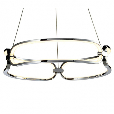 Lustra LED dimabila rotunda lux aur roz/crom Githa Ø 47/60/80 cm, metal, inaltime reglabila, 786645 - Schuller [0]