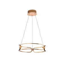 Lustre - Lustra LED dimabila rotunda lux aur roz/crom Githa Ø 47/60/80 cm, metal, inaltime reglabila, 786621 - Schuller