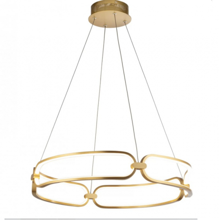 Lustra LED dimabila rotunda lux aur roz/crom Githa Ø 47/60/80 cm, metal, inaltime reglabila, 786645 - Schuller [10]